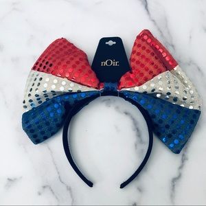 4th of July Red White Blue sequin bow head…